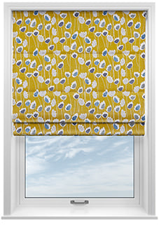 Clara, Saffron - Twist&Fit Roman Blind